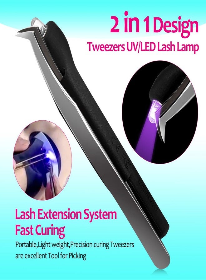 أريسون لاشز غراء رموش بالأشعة فوق البنفسجية (5 مل) مع ضوء، مصباح LED محمول 2 في 1 لتطبيق غراء تمديد الرموش، آمن وسهل الاستخدام للمنزل والسفر والصالونات والاستخدام المهني والشخصي - Image 3